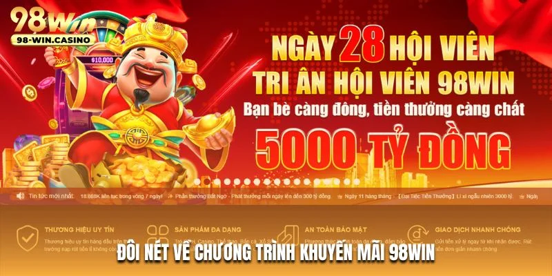 Đôi nét về chương trình khuyến mãi 98WIN